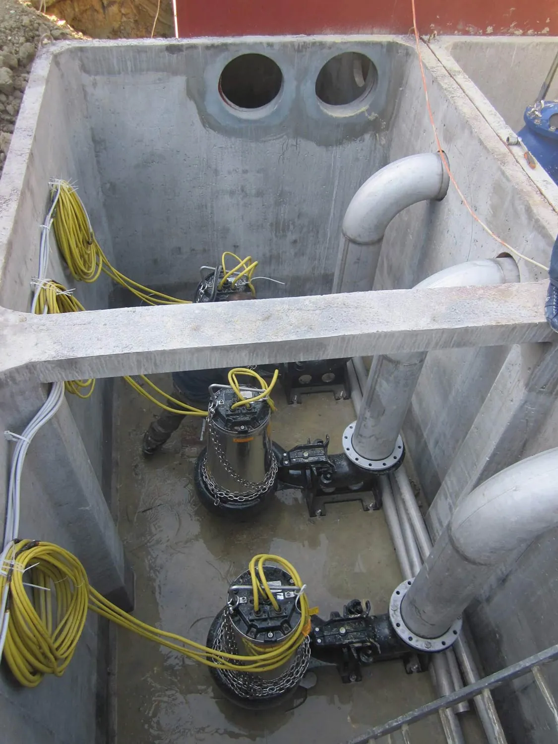 Cantiere di un impianto in costruzione.